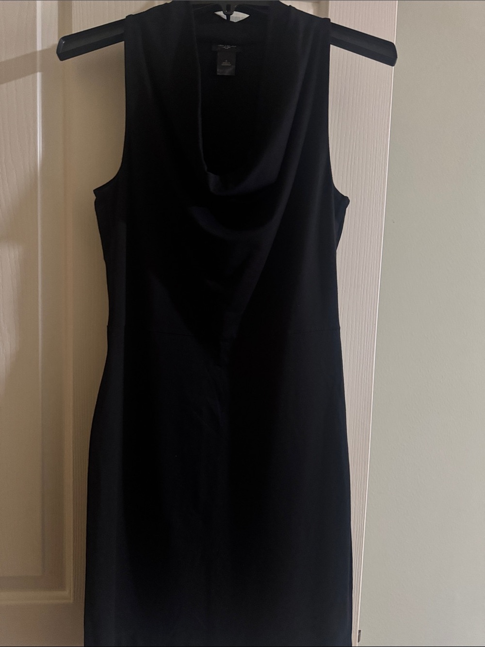 Ann Taylor Black Sleeveless Cowl Midi Dress
